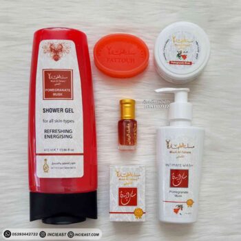 مجموعة مسك الطهارة 5 منتجات غسول + صابونة + مسك + شبة + جل استحمام